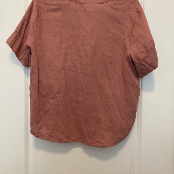 Isaac Mizrahi Dusty Rose Button-Down Shirt - Picture 3 of 4